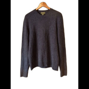 Eddie Bauer lambswool sweater navy medium